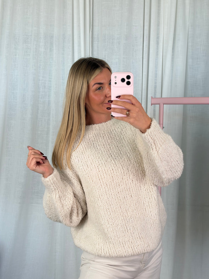 Pullover Bouclé - Weiß