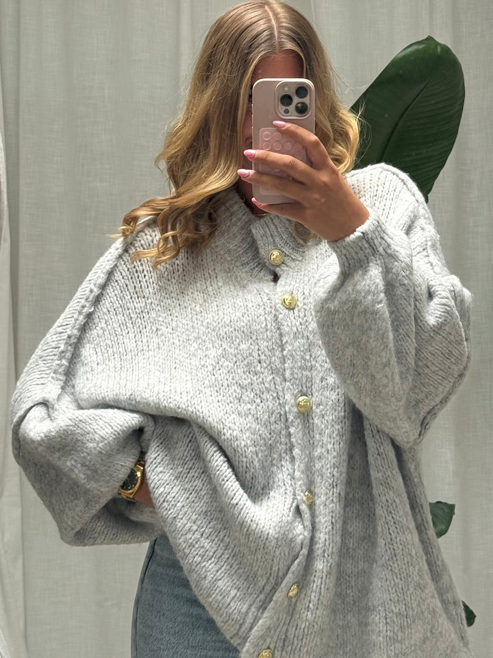 Strickcardigan Dalia - Oversize Grau