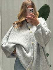 Strickcardigan Dalia - Oversize Grau