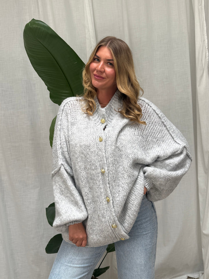 Strickcardigan Dalia - Oversize Grau