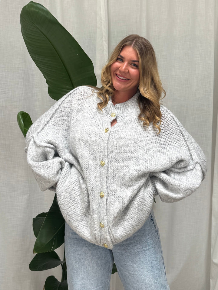 Strickcardigan Dalia - Oversize Grau