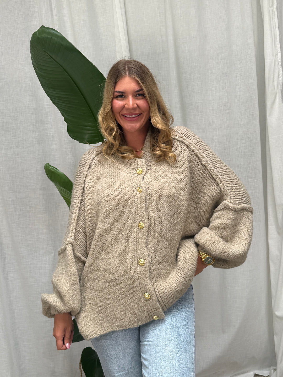 Strickcardigan Dalia - Oversize Toffee