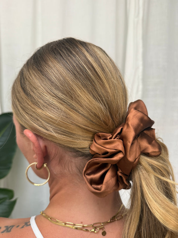 Hair Scrunchie - XL Braun