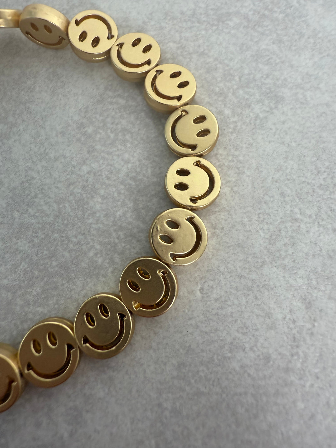 Armband Smiley - Goldmatt
