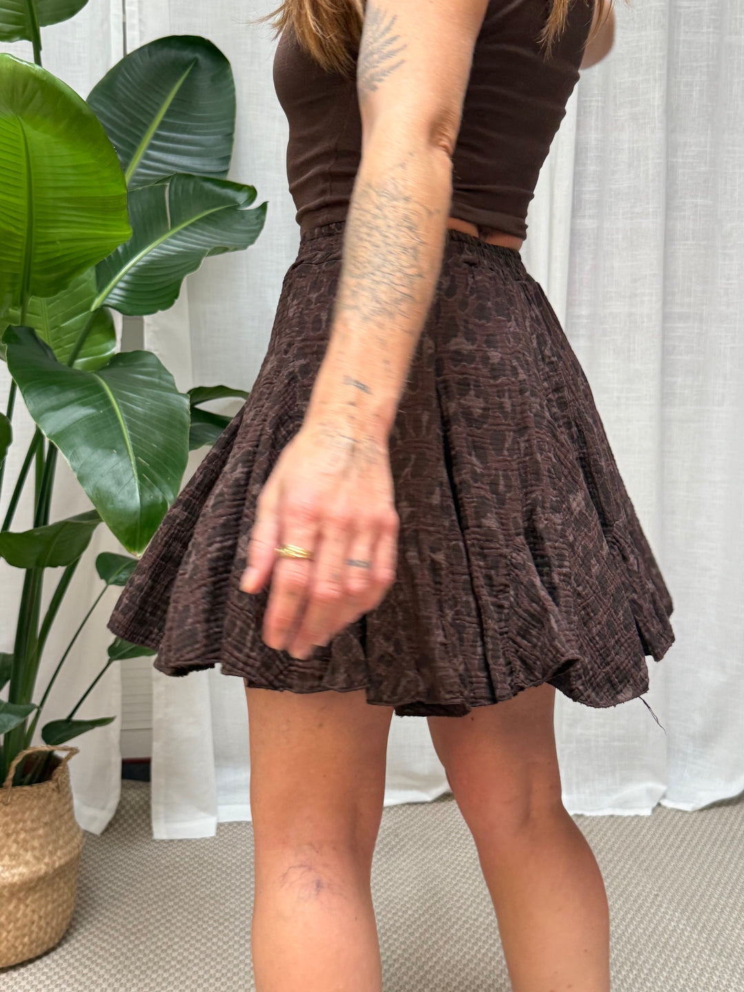 Musselin Skort Aria - Dark Leo