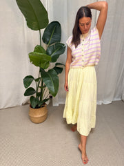 Musselin Maxi Rock Alma - Butter Yellow