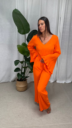 Musselin Jumpsuit - Orange