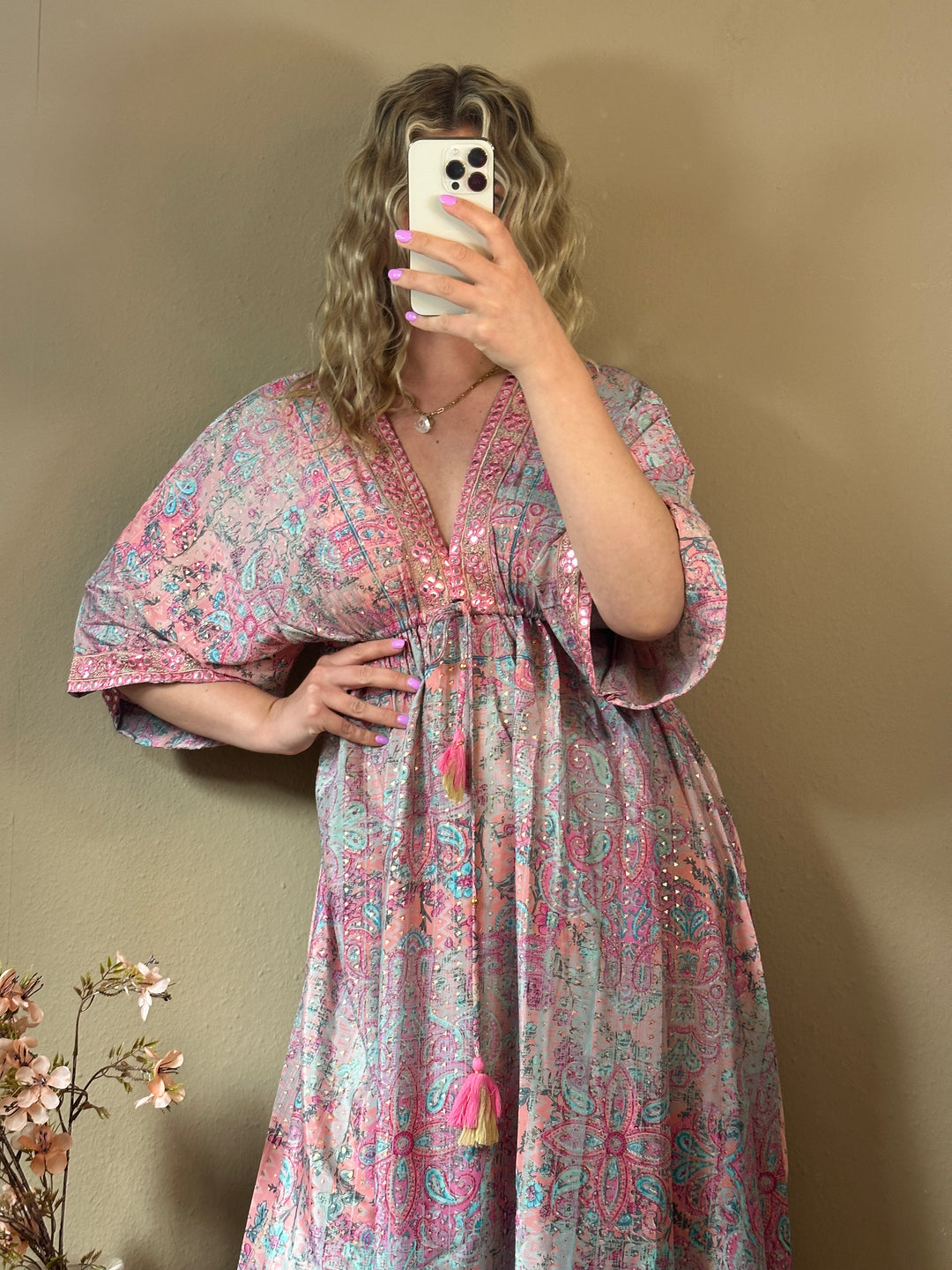 Maxi Kleid Ibiza - Rosa