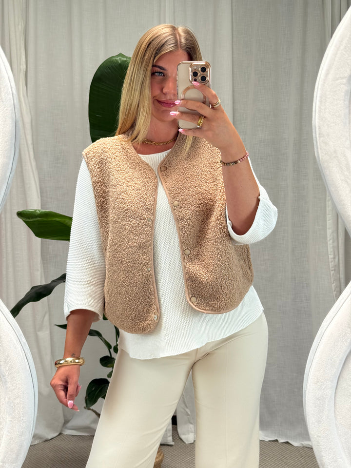 Teddyweste Niva – Toffee