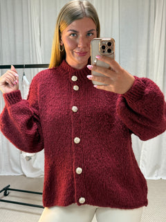 Strickcardigan Kurz - Burgundy