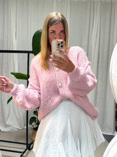 Strickcardigan Kurz - Rosa