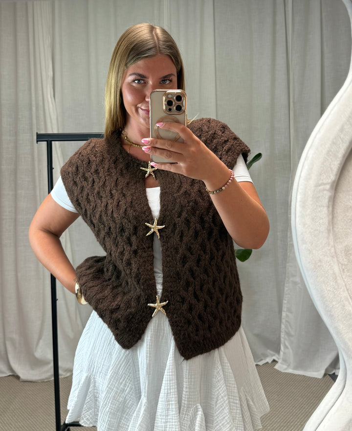 Strickweste Aurelia – Hot Chocolate