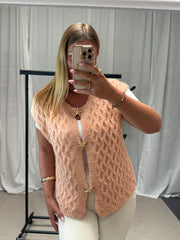 Strickweste Aurelia – Koralle