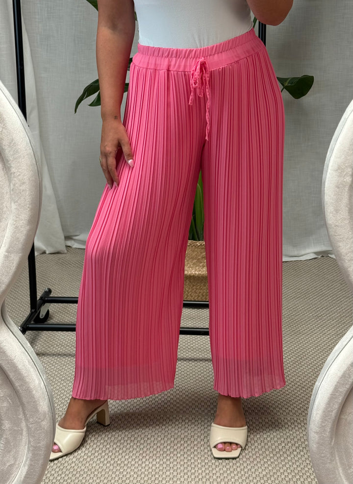 Plisseehose Iona - Neon Pink
