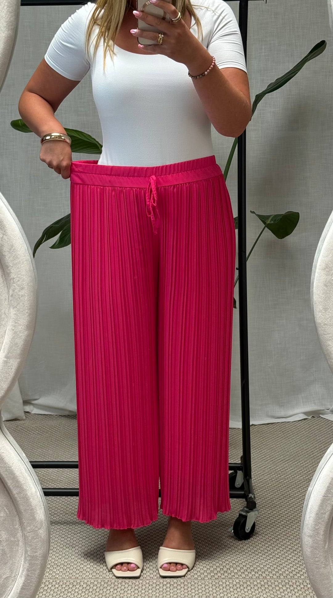 Plisseehose Iona - Hot Pink