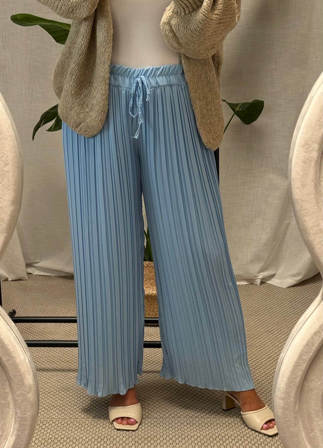 Plisseehose Iona - Hellblau