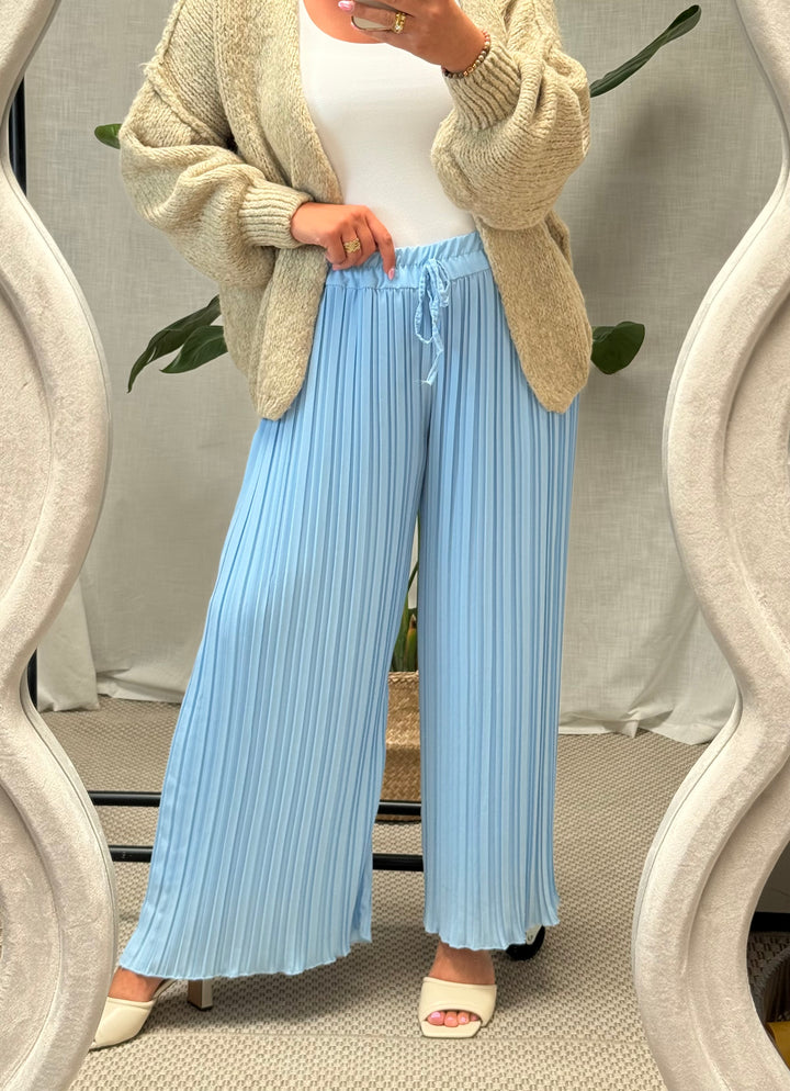 Plisseehose Iona - Hellblau