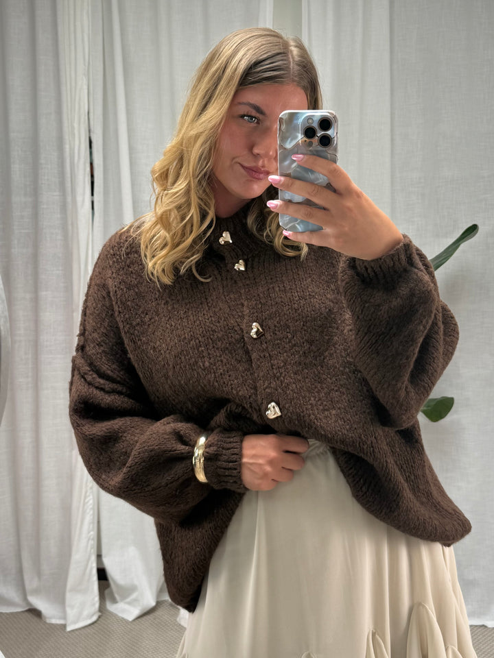 Strickcardigan Herzi – Hot Chocolate