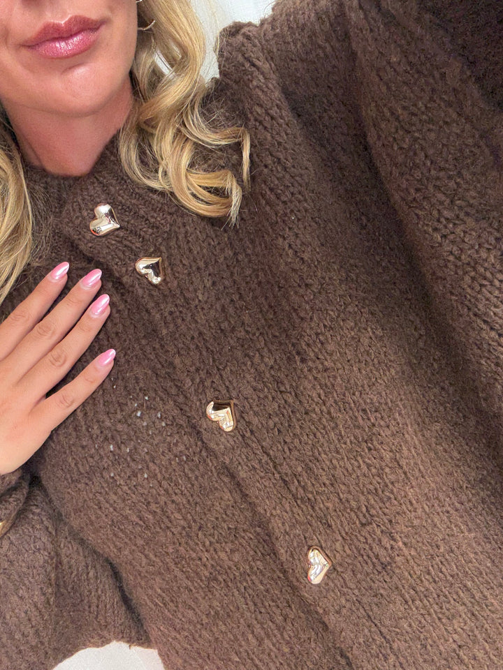Strickcardigan Herzi – Hot Chocolate