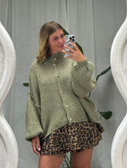 Strickcardigan Herzi – Khaki