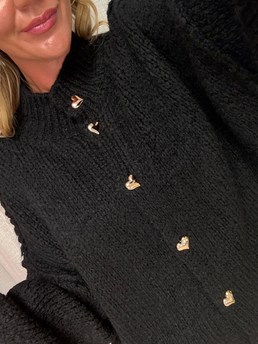 Strickcardigan Herzi – Schwarz