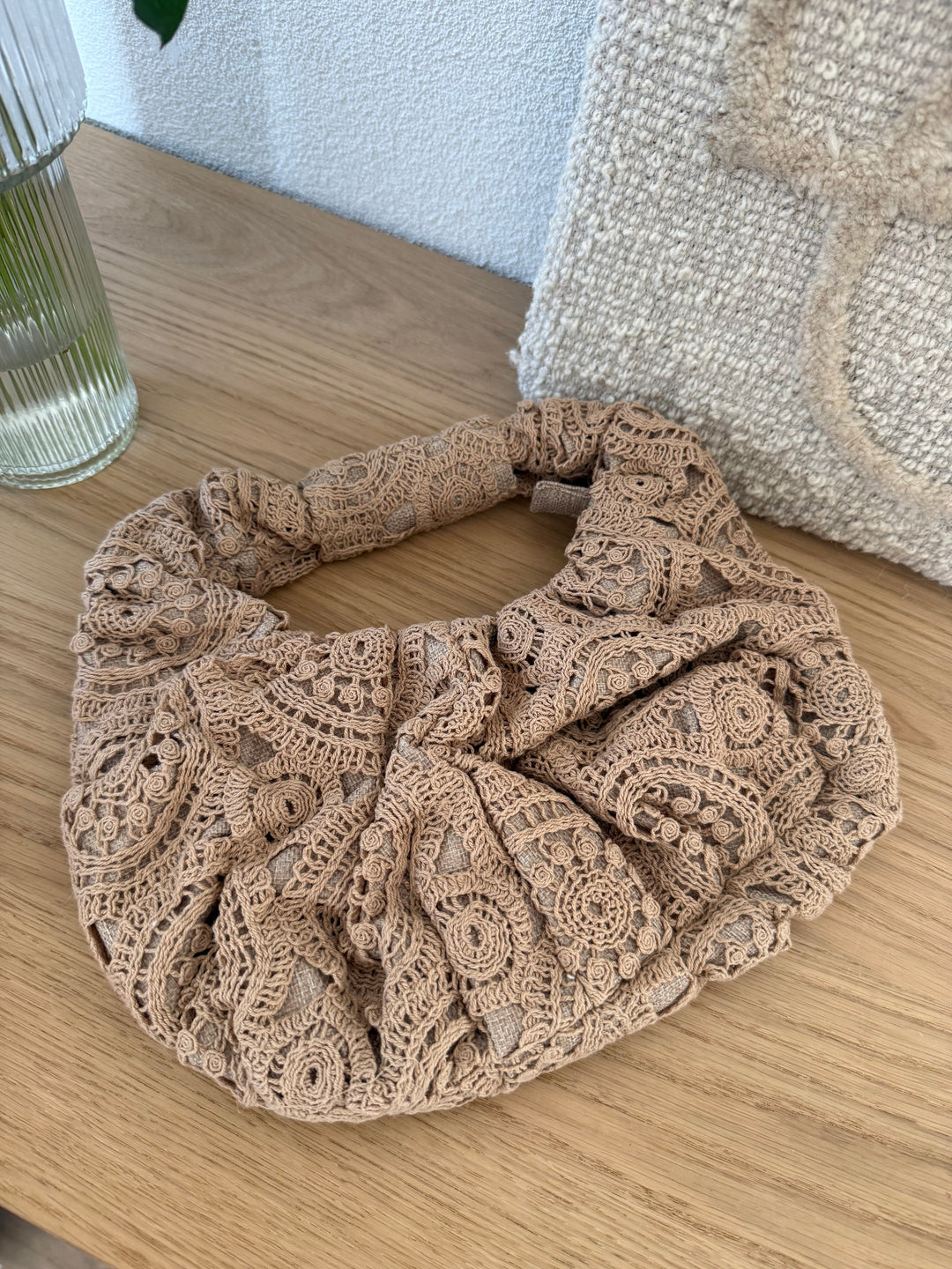 Gehäkelte Boho Tasche – Beige
