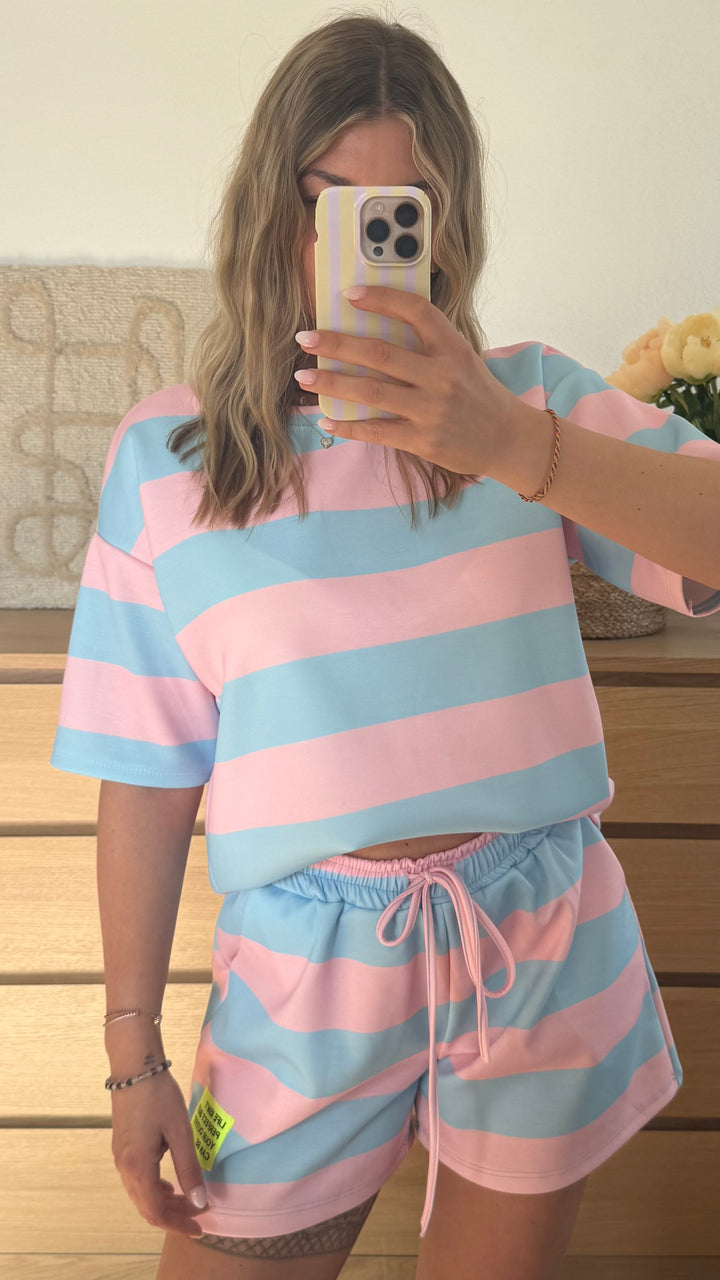 SET STREIFCHEN - ROSA/BLAU