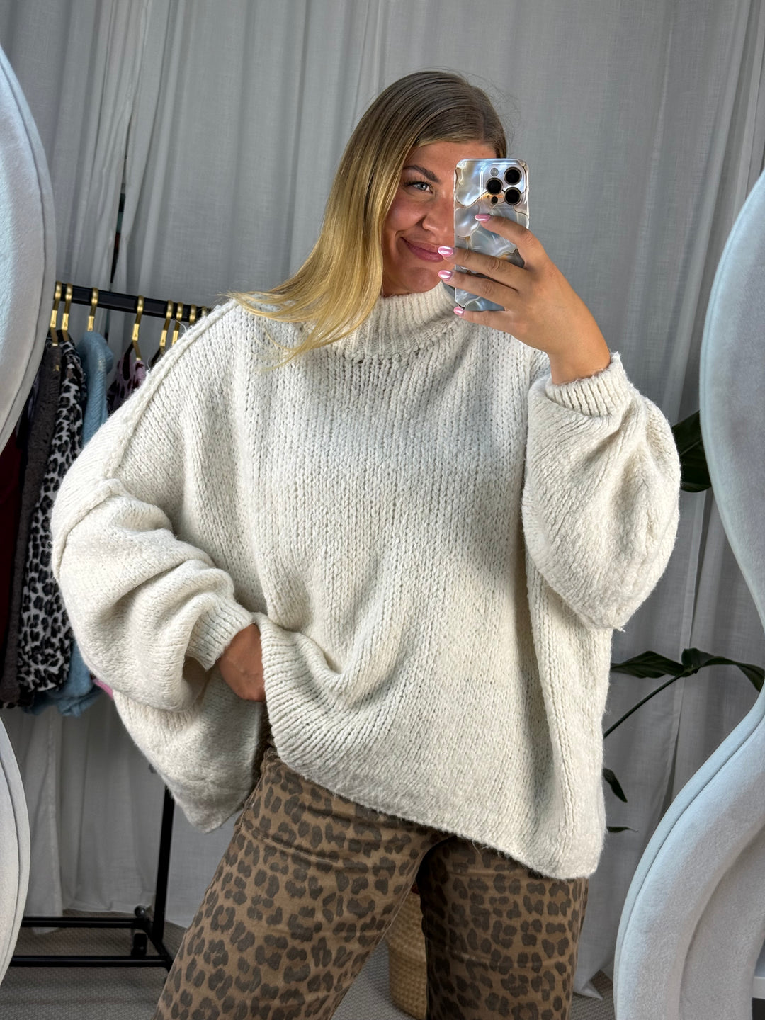 Pullover Flauschi - Weiß