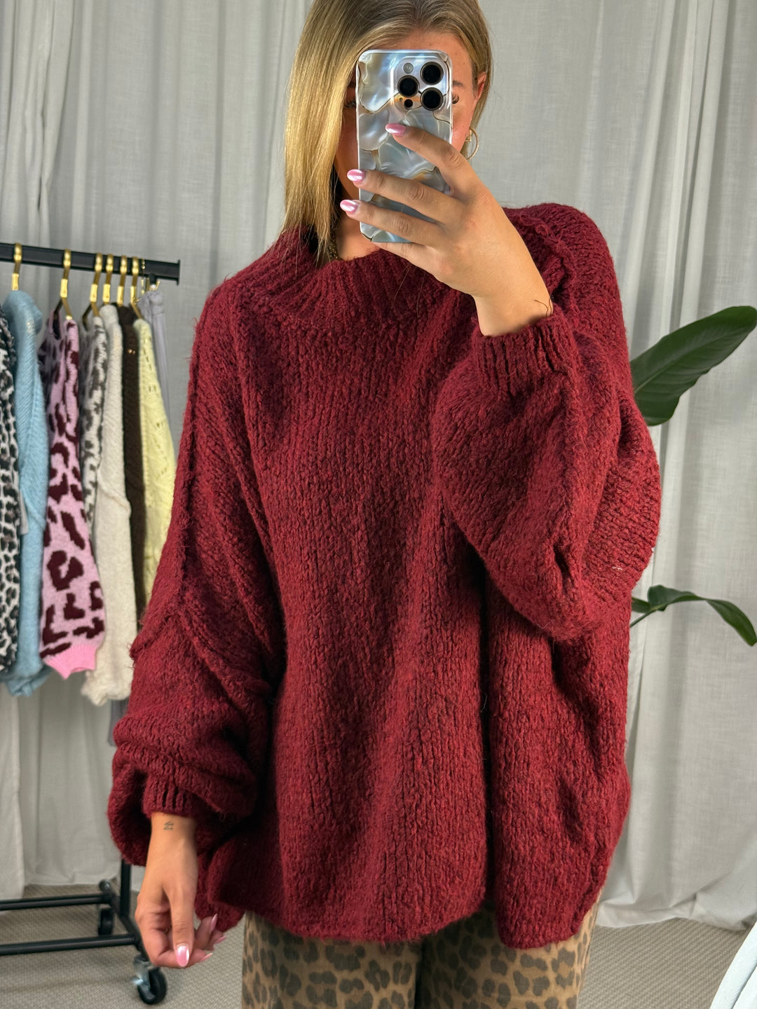 Pullover Flauschi - Burgundy