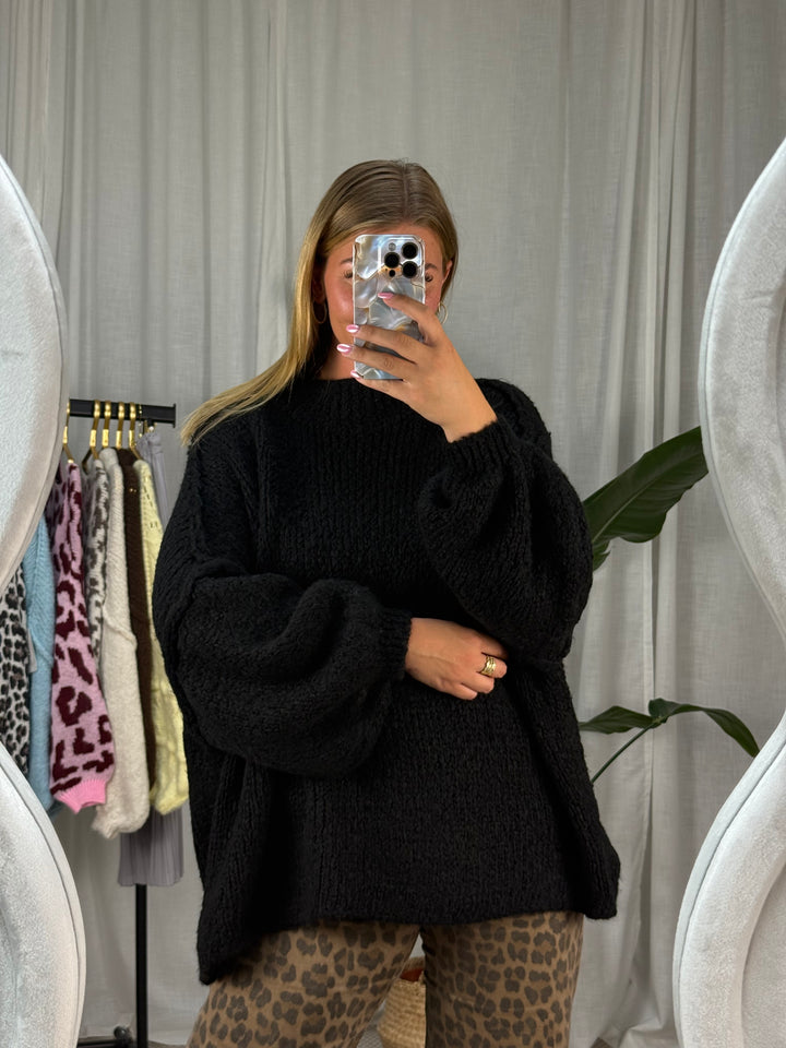 Pullover Flauschi - Schwarz