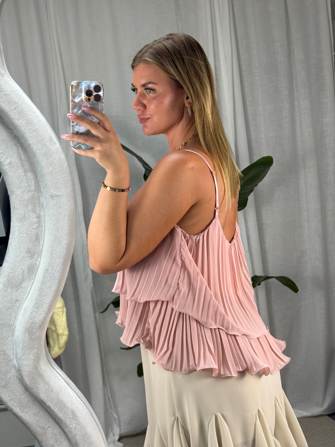 Plissee Top Celina -  Rose