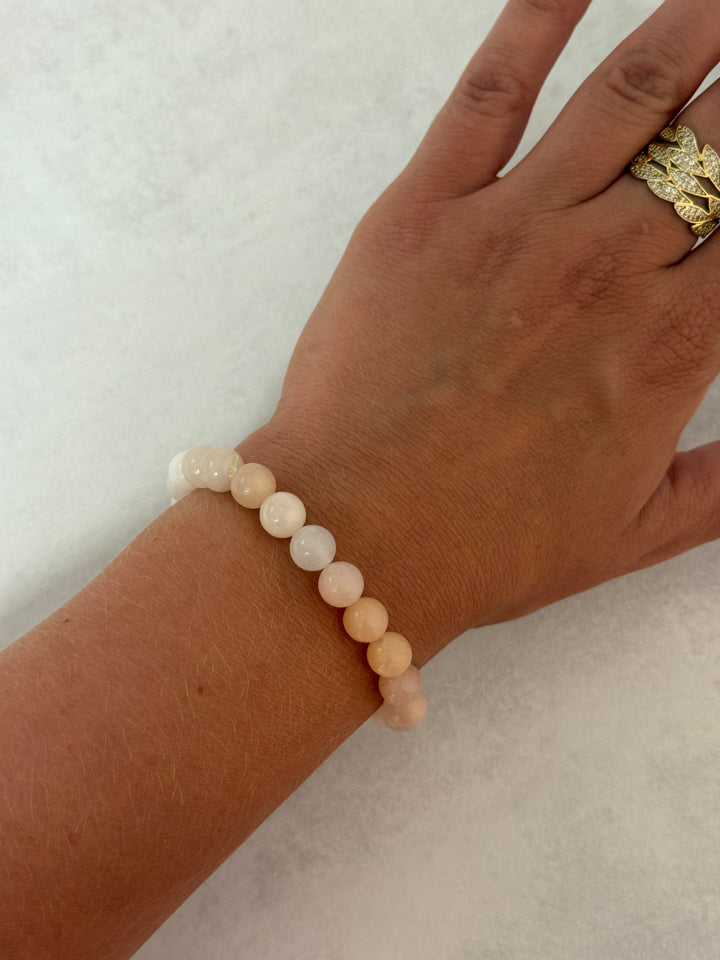 Perlenarmband - Beige