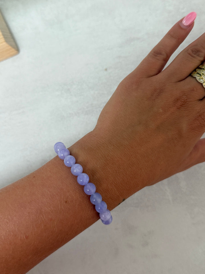 Perlenarmband - Flieder