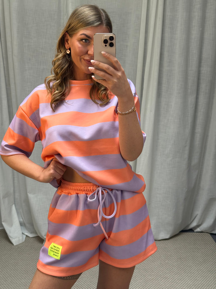 SET STREIFCHEN - ORANGE/LILA
