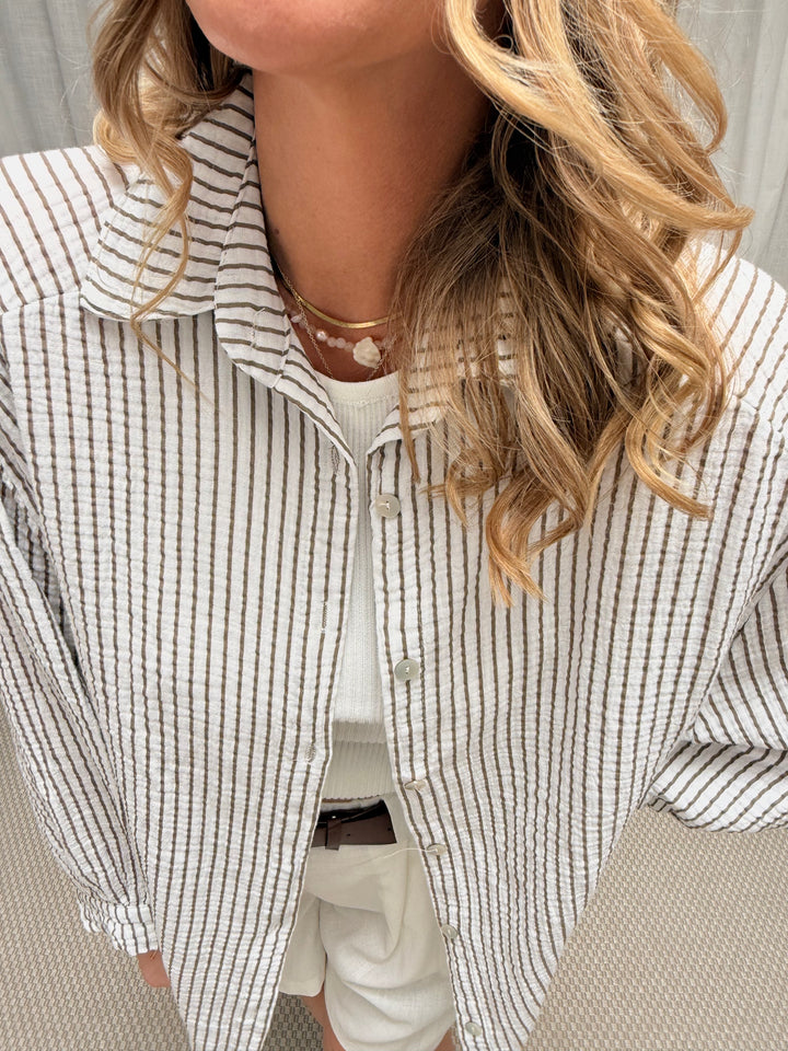 Musselinbluse - Stripe